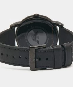 Emporio Armani Black PVD Coated Stainless Steel Leather Classic AR1732 Men's Wristwatch 41 Mm For Men 14 Emporio Armani Black PVD Coated Stainless Steel Leather Classic AR1732 Men's Wristwatch 41 Mm For Men -Emporio Armani sale luxury men emporio armani used watches p653412 001