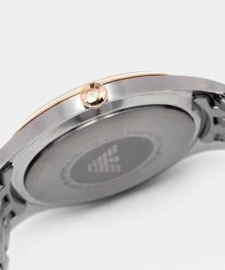 Emporio Armani Silver Two Tone Stainless Steel Lamda AR11044 Men's Wristwatch 43 Mm For Men -Emporio Armani sale luxury men emporio armani used watches p670027 003