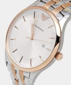 Emporio Armani Silver Two Tone Stainless Steel Lamda AR11044 Men's Wristwatch 43 Mm For Men -Emporio Armani sale luxury men emporio armani used watches p670027 007