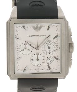 Emporio Armani Black Stainless Steel AR0657 Men's Wristwatch 39MM For Men -Emporio Armani sale luxury men emporio armani used watches p97764 003