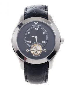 Emporio Armani Meccanico AR4637 SS Leather Mens Wristwatch 44 MM For Men -Emporio Armani sale luxury uncategorized emporio armani used watches p24693 003