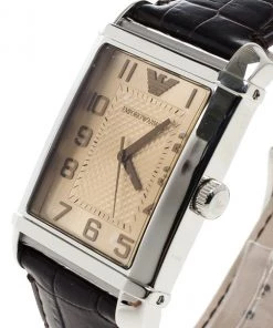 Emporio Armani Bronze Stainless Steel AR0489 Unisex Wristwatch 33MM For Women -Emporio Armani sale luxury unisex emporio armani new watches p8421 002