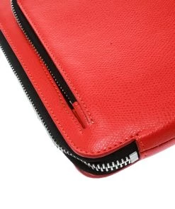 Emporio Armani Coral Orange Leather Zip Around Ipad Case For Women -Emporio Armani sale luxury women emporio armani new accessories p178259 004