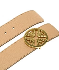 Emporio Armani Brown And Beige Leather Reversible Belt 115 CM For Women -Emporio Armani sale luxury women emporio armani new accessories p80580 004