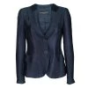Emporio Armani Navy Blue Self Striped Two Button Blazer S For Women -Emporio Armani sale luxury women emporio armani new clothes p102401 0001