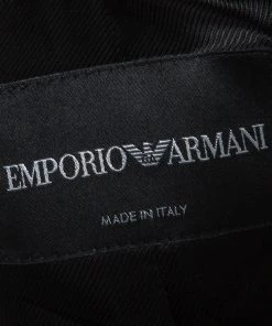 Emporio Armani SS'11 Silver Contrast Lapel Satin Blazer M For Women -Emporio Armani sale luxury women emporio armani new clothes p106415 005
