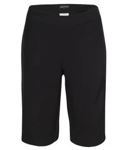 Emporio Armani Black Satin Side Stripe Detail Fitted Tuxedo Shorts M For Women