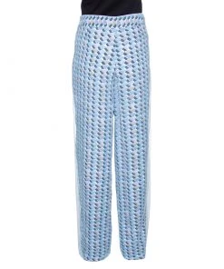 Emporio Armani Multicolor Printed Mesh Overlay Trousers M For Women -Emporio Armani sale luxury women emporio armani new clothes p144734 0003