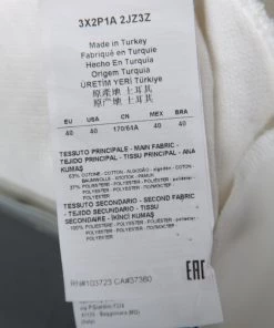 Emporio Armani White Textured Tie Waist Detail Bermuda Shorts S For Women -Emporio Armani sale luxury women emporio armani new clothes p164193 005