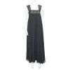 Emporio Armani Olive Green Silk Elephant Motif Detail Sleeveless Maxi Dress M For Women