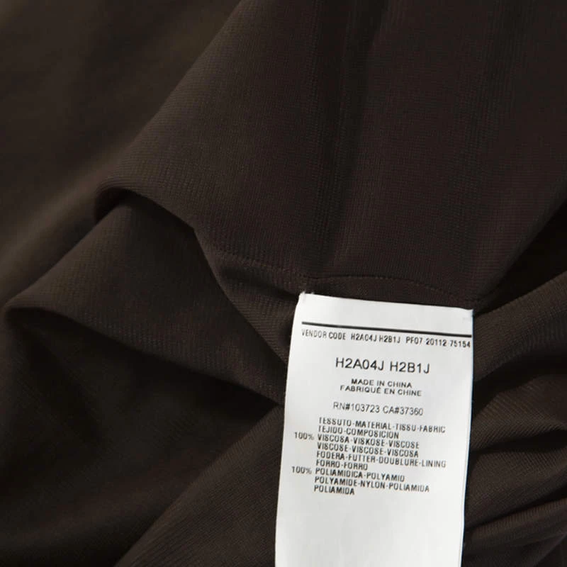 Emporio Armani Brown Jersey Draped Detail Milano Dress S For Women 8 Emporio Armani Brown Jersey Draped Detail Milano Dress S For Women - Image 6