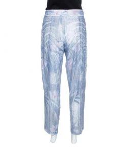 Emporio Armani Elite Blue Crystal Embellished Trousers S For Women -Emporio Armani sale luxury women emporio armani new clothes p257954 004