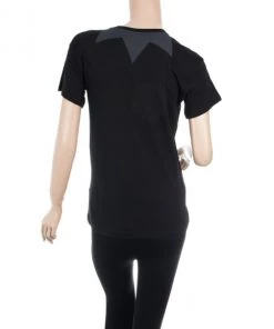 Emporio Armani Black Cotton Tshirt M For Women -Emporio Armani sale luxury women emporio armani new clothes p30045 003