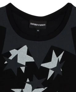 Emporio Armani Black Cotton Tshirt M For Women -Emporio Armani sale luxury women emporio armani new clothes p30045 004