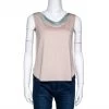 Emporio Armani Two Tone Stretch Jersey Sleeveless Top S For Women -Emporio Armani sale luxury women emporio armani new clothes p309763 006 scaled