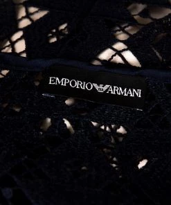 Emporio Armani Navy Blue Guipure Lace Overlay Sheath Dress M For Women -Emporio Armani sale luxury women emporio armani new clothes p324909 005