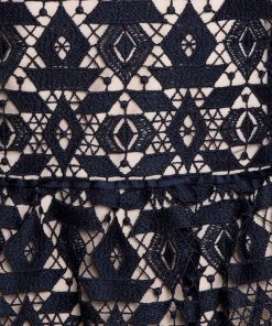 Emporio Armani Navy Blue Guipure Lace Overlay Sheath Dress M For Women -Emporio Armani sale luxury women emporio armani new clothes p324909 007