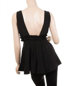 Emporio Armani Black Embellished Top S For Women -Emporio Armani sale luxury women emporio armani new clothes p33649 004