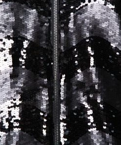 Emporio Armani Black Synthetic Sequin Embellished Bomber Jacket M For Women -Emporio Armani sale luxury women emporio armani new clothes p391496 002