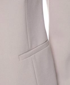 Emporio Armani Beige Textured Crepe Button Front Stand Collar Blazer M For Women -Emporio Armani sale luxury women emporio armani new clothes p413679 007