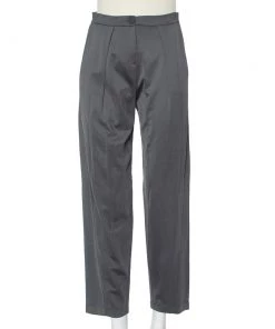 Emporio Armani Grey Knit Tailored Pants S For Women