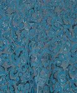 Emporio Armani Blue Metallic Jacquard Weave Skirt S For Women -Emporio Armani sale luxury women emporio armani new clothes p48662 0007