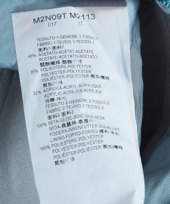 Emporio Armani Blue Metallic Jacquard Weave Skirt S For Women -Emporio Armani sale luxury women emporio armani new clothes p48662 0009