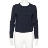 Emporio Armani Navy Blue Jersey Button Front Cardigan S For Women -Emporio Armani sale luxury women emporio armani new clothes p495186 002