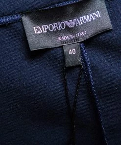 Emporio Armani Navy Blue Jersey Button Front Cardigan S For Women -Emporio Armani sale luxury women emporio armani new clothes p495186 007