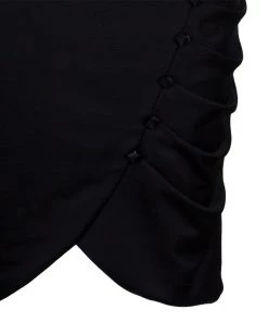 Emporio Armani Black One Shoulder Button Detail Dress M For Women -Emporio Armani sale luxury women emporio armani new clothes p49875 0005