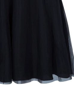 Emporio Armani Black Embellished Tulle Dress S For Women -Emporio Armani sale luxury women emporio armani new clothes p51966 005