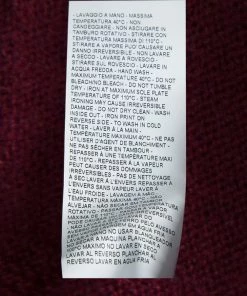 Emporio Armani Maroon Sequin Ruffle Collar Detail Long Sleeve Buttondown Cardigan M For Women -Emporio Armani sale luxury women emporio armani new clothes p59122 011