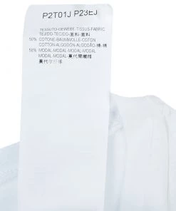 Emporio Armani White Studded Logo T-Shirt L For Women 32 Emporio Armani White Studded Logo T-Shirt L For Women -Emporio Armani sale luxury women emporio armani new clothes p61118 015