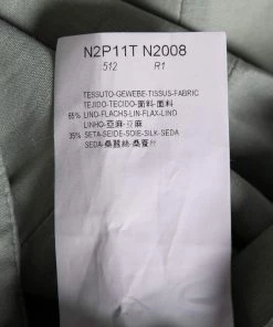 Emporio Armani Light Green Linen & Silk Trousers S For Women -Emporio Armani sale luxury women emporio armani new clothes p613487 006