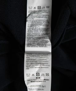 Emporio Armani Navy Blue Cotton Wave Embellished Sweatshirt L For Women -Emporio Armani sale luxury women emporio armani new clothes p614193 003