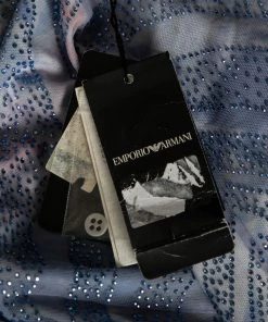 Emporio Armani Lavender Mesh Beaded Embellished Trouser M For Women -Emporio Armani sale luxury women emporio armani new clothes p614234 006