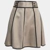 Emporio Armani Light Olive Knit Scuba Flared Skirt S For Women