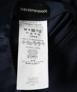 Emporio Armani Navy Blue Satin Short Skirt S For Women -Emporio Armani sale luxury women emporio armani new clothes p669415 003