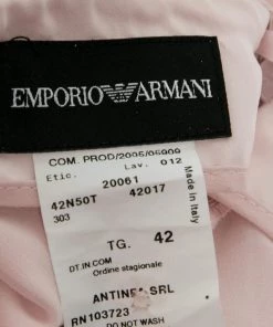 Emporio Armani Blush Pink Satin Wrap Skirt M For Women -Emporio Armani sale luxury women emporio armani new clothes p677304 004