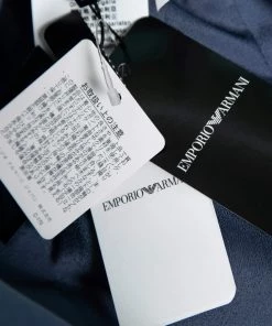 Emporio Armani Blue Embroidered Tweed Single-Breasted Blazer M For Women -Emporio Armani sale luxury women emporio armani new clothes p686263 006