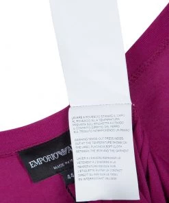 Emporio Armani Pink Studded Logo T-Shirt M For Women -Emporio Armani sale luxury women emporio armani new clothes p79600 010