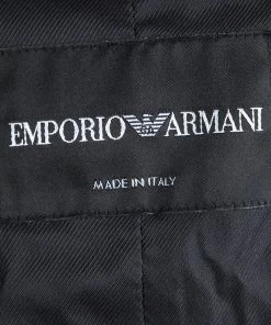 Emporio Armani Burgundy Textured Jacquard Blazer S For Women -Emporio Armani sale luxury women emporio armani new clothes p82707 005