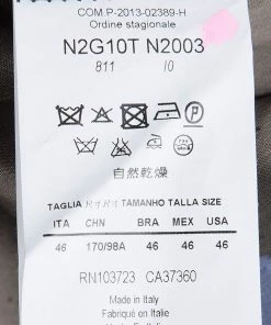 Emporio Armani Blue Loop Detail Cady Blazer L For Women -Emporio Armani sale luxury women emporio armani new clothes p82718 006