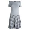Emporio Armani Grey Chenille Polka Dot Short Sleeve Knit Dress M For Women -Emporio Armani sale luxury women emporio armani new clothes p86918 001