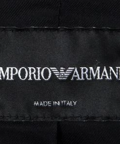 Emporio Armani Black Faux Double Layer Blazer M For Women -Emporio Armani sale luxury women emporio armani new clothes p86986 005