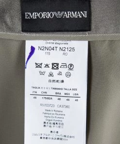 Emporio Armani Grey Satin Gradation Effect Ruffled Bottom Skirt L For Women 12 Emporio Armani Grey Satin Gradation Effect Ruffled Bottom Skirt L For Women -Emporio Armani sale luxury women emporio armani new clothes p86992 0005