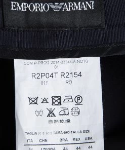 Emporio Armani Navy Blue Colorblock Striped Trousers M For Women -Emporio Armani sale luxury women emporio armani new clothes p87564 005