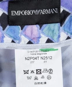 Emporio Armani Multicolor Printed Mesh Overlay Trousers S For Women 12 Emporio Armani Multicolor Printed Mesh Overlay Trousers S For Women -Emporio Armani sale luxury women emporio armani new clothes p87574 005