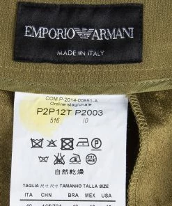 Emporio Armani Green Paneled Trousers S For Women -Emporio Armani sale luxury women emporio armani new clothes p87591 005