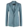 Emporio Armani Teal Wool Notched Collar Blazer L For Women -Emporio Armani sale luxury women emporio armani new clothes p88978 001